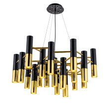 Lámpara colgante led negra dorada de aluminio de diseño nórdico moderno
